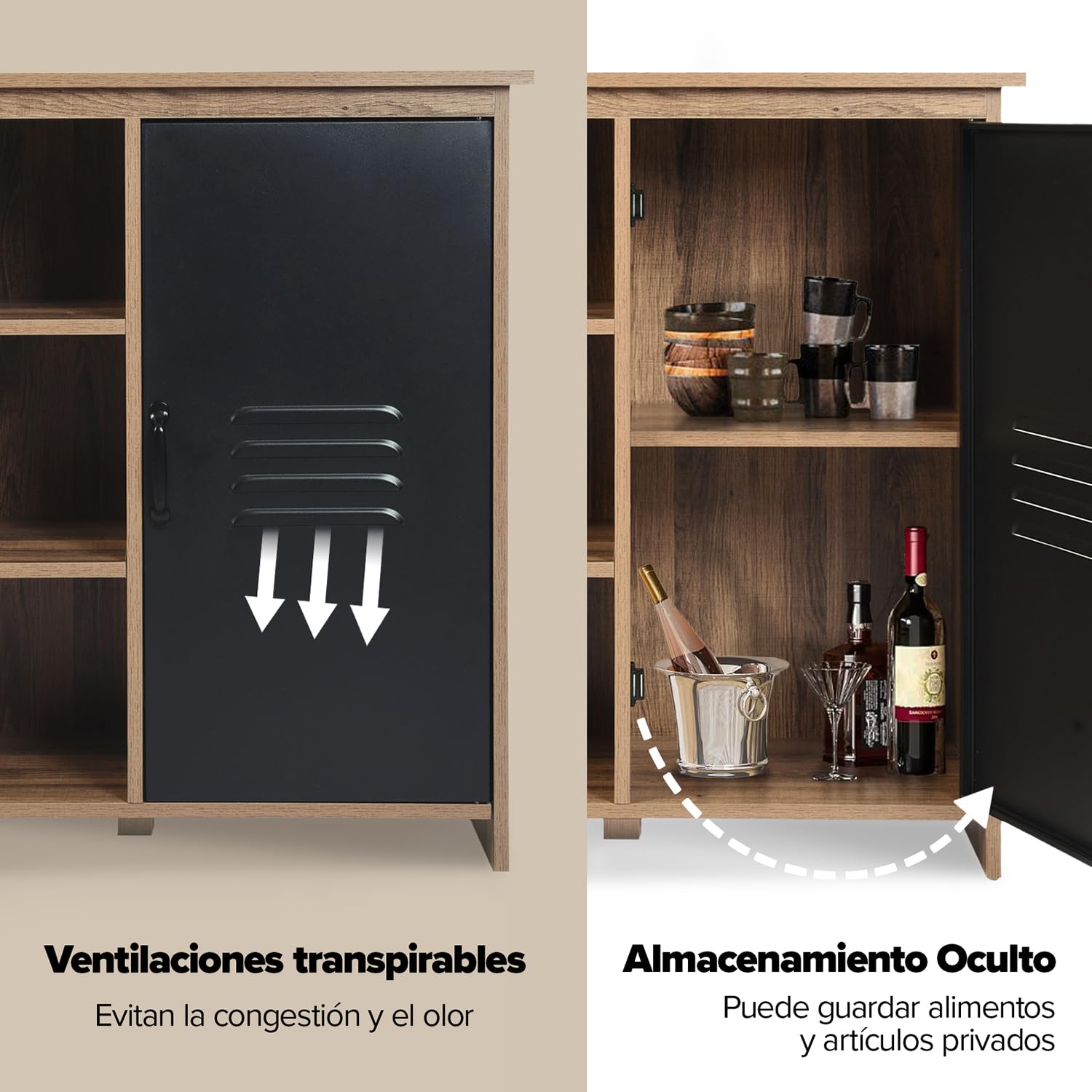 Foto 7 pulgar | Estante de Cocina Furniture Negro
