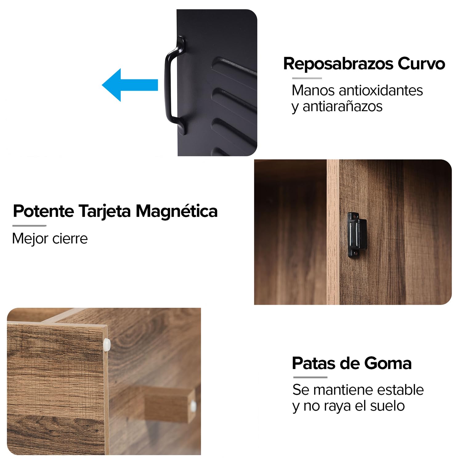 Foto 8 pulgar | Estante de Cocina Furniture Negro