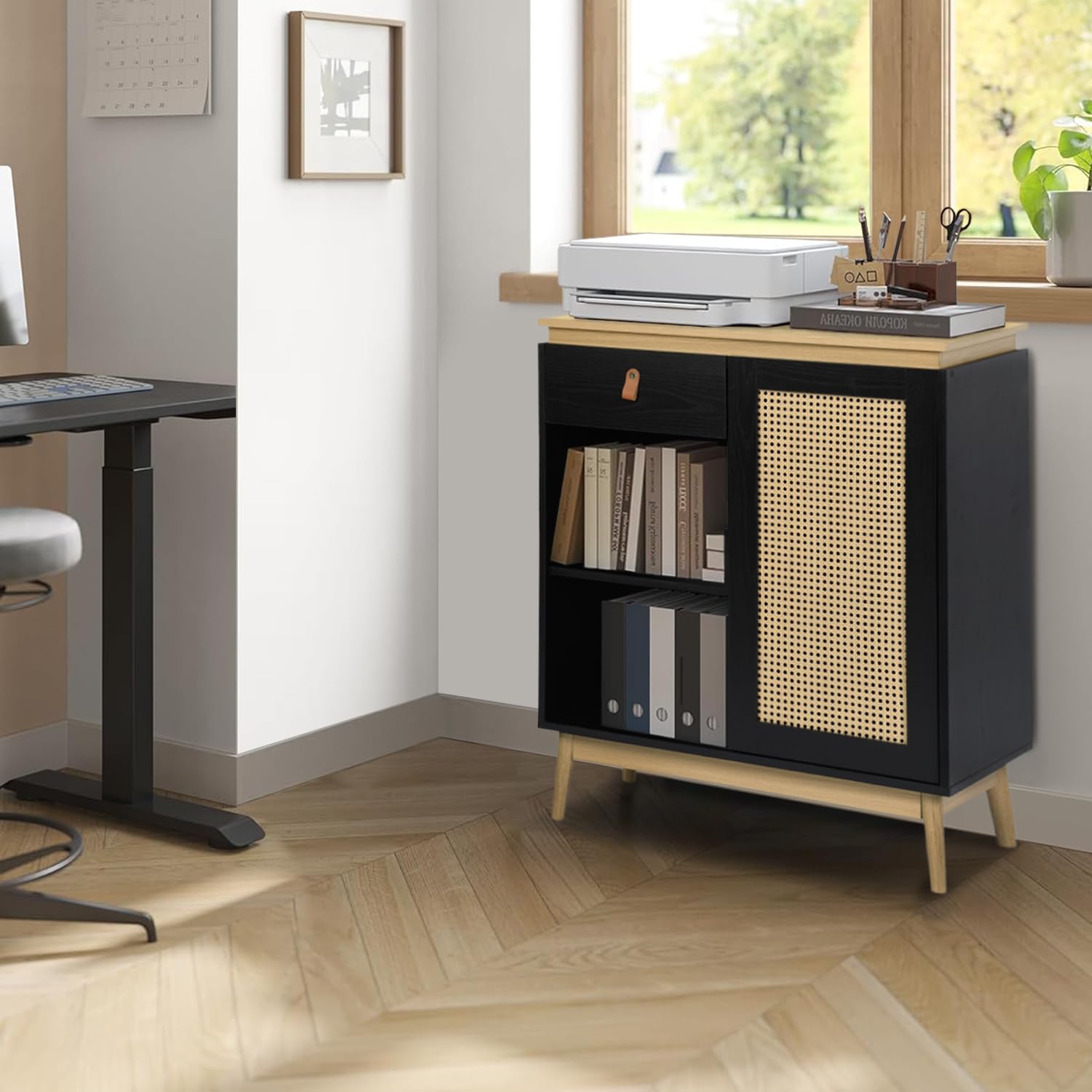 Foto 4 | Estantes De Cocina Furniturer Sorath Negro 80 X 39 X 95 Cm
