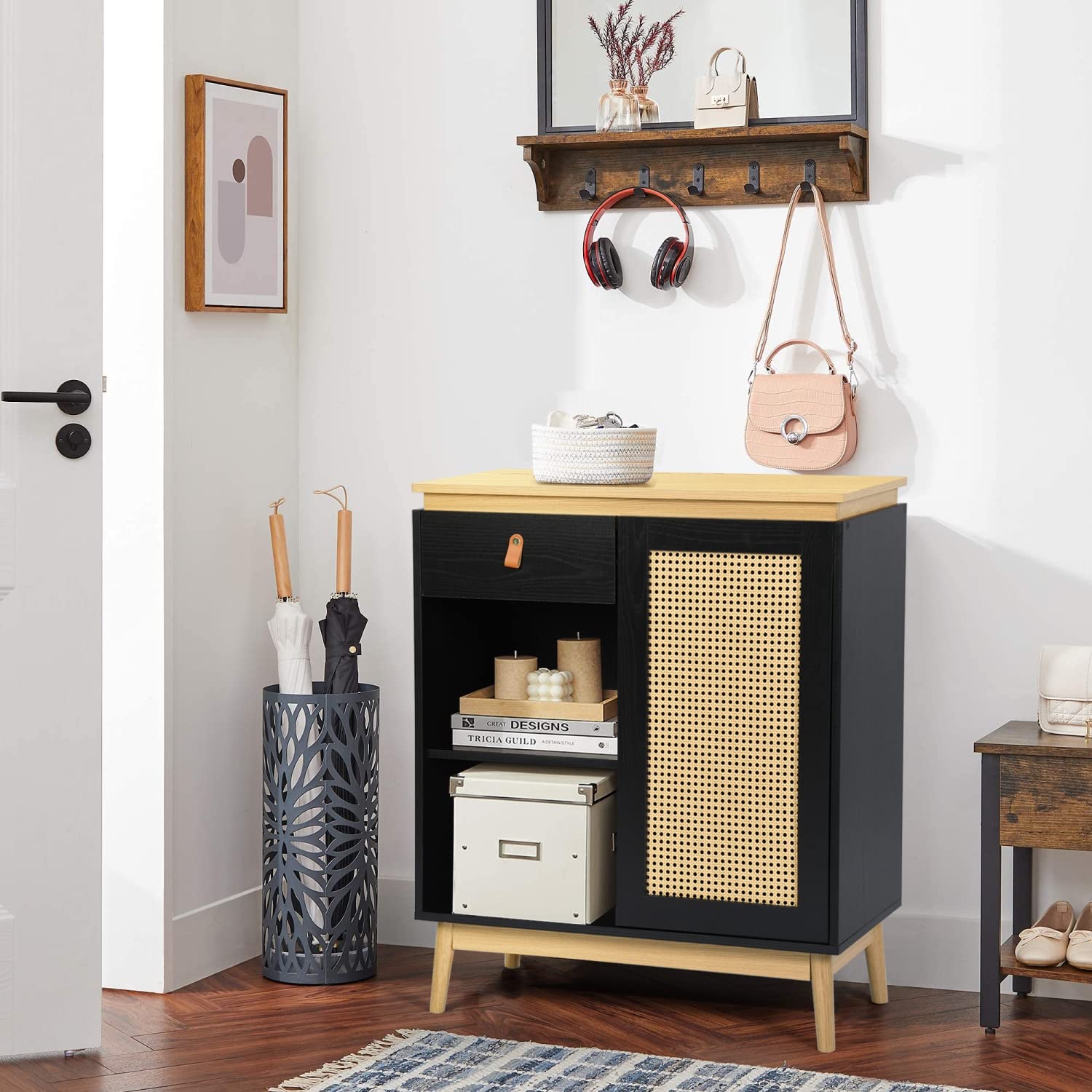 Foto 8 | Estantes De Cocina Furniturer Sorath Negro 80 X 39 X 95 Cm