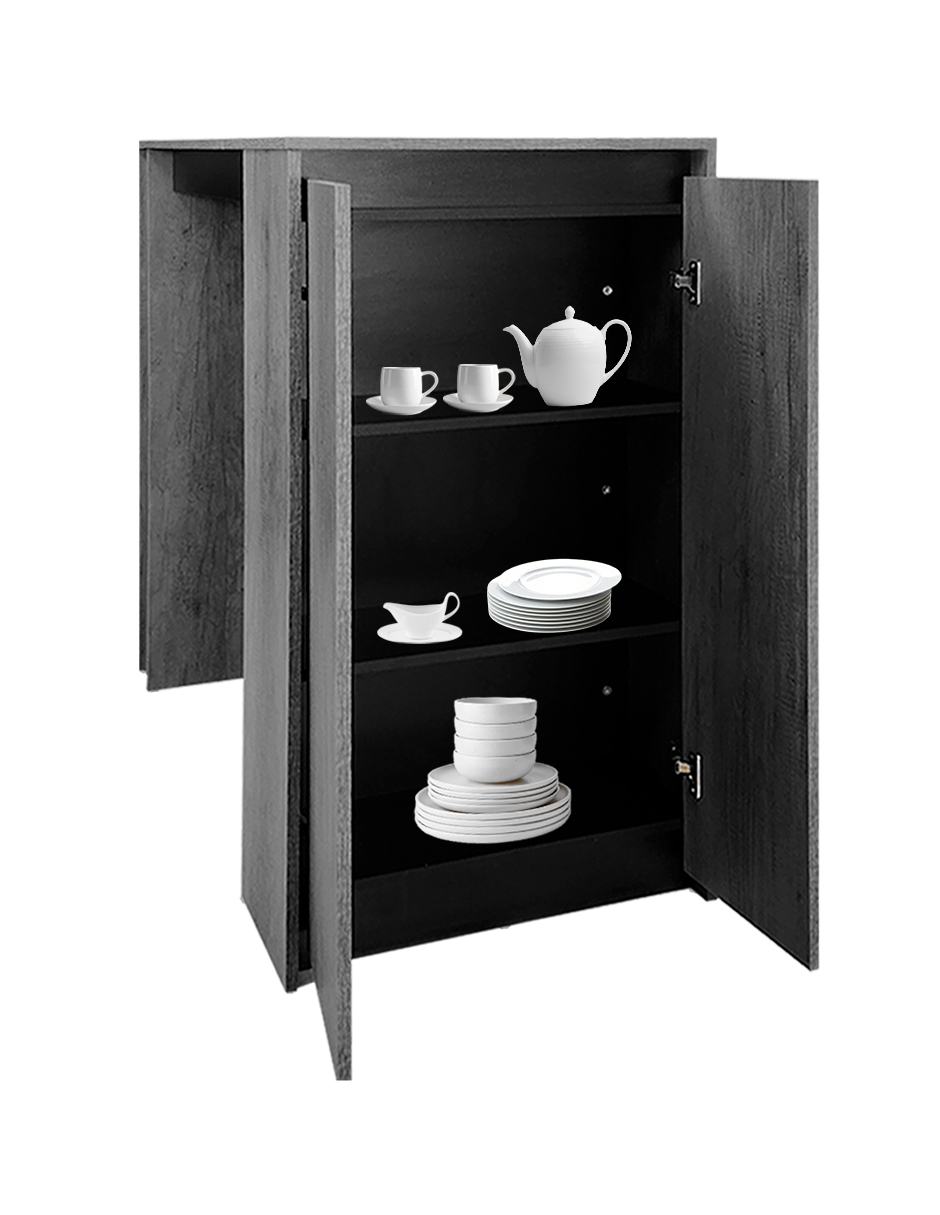 Foto 5 | Barra Desayunadora Para Cocina  Mesa Alta Rectangular  120cm De Altura  Con Puertas Dobles