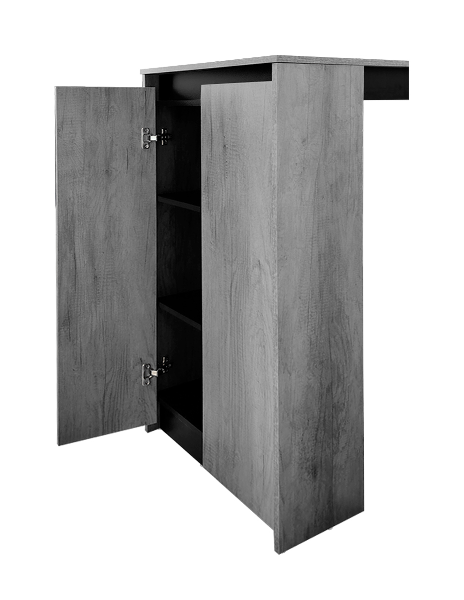 Foto 8 | Barra Desayunadora Para Cocina  Mesa Alta Rectangular  120cm De Altura  Con Puertas Dobles