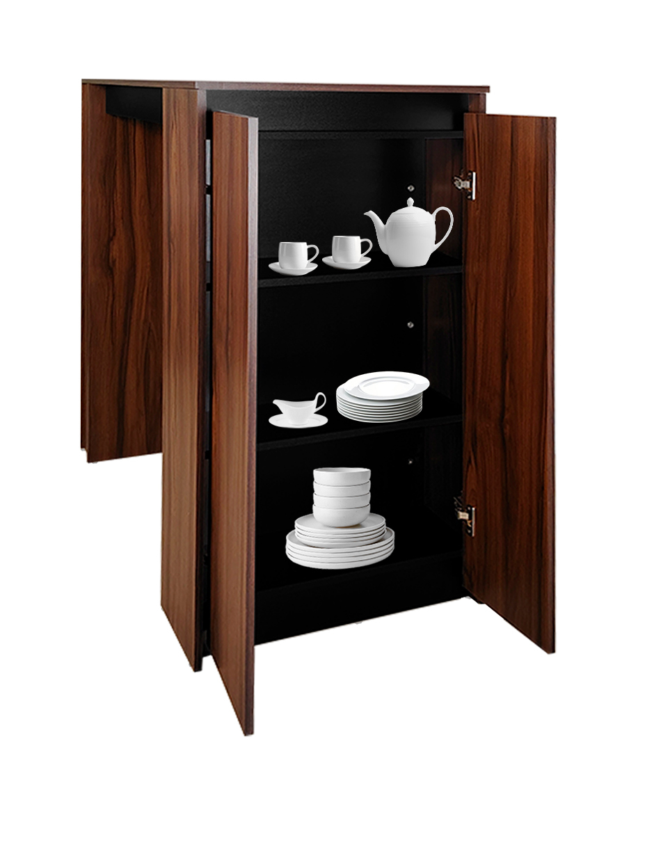Foto 4 | Barra Desayunadora Para Cocina  Mesa Alta Rectangular  120cm De Altura  Con Puertas Dobles