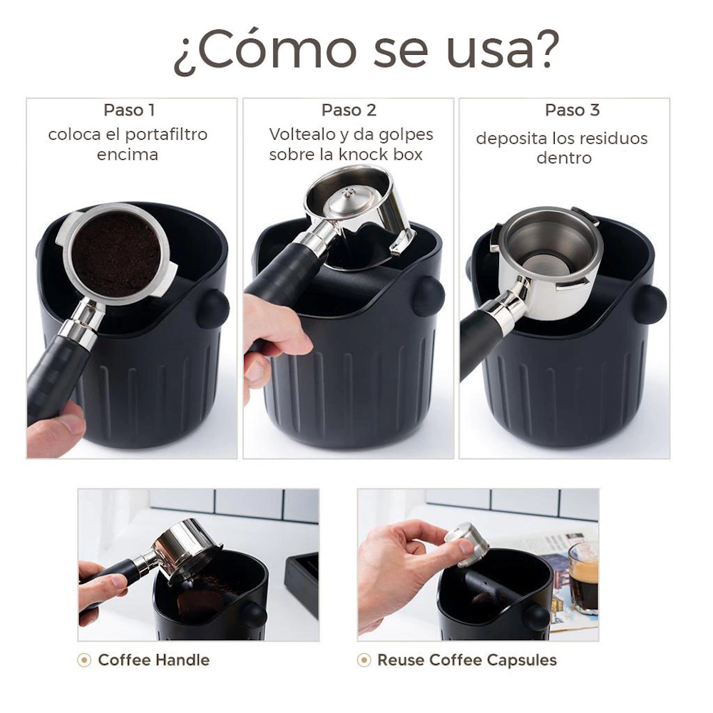 Foto 4 pulgar | Caja De Golpe Plastico P/residuos Cafe 650ml Brang