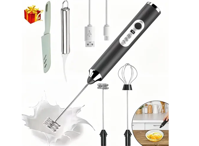 Foto 2 pulgar | Batidor Xtellar Eléctrico Espumador Para Leche Café Y Huevo+2 Regalo
