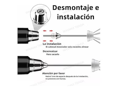 Foto 4 | Batidor Xtellar Eléctrico Espumador Para Leche Café Y Huevo+2 Regalo