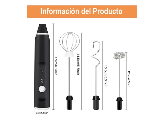 Foto 3 pulgar | Espumador de Leche Xtellar USB 3 Velocidades