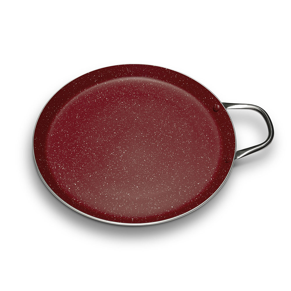 Comal Antiadherente Flavorstone Redondo 30 Cm Color Rojo