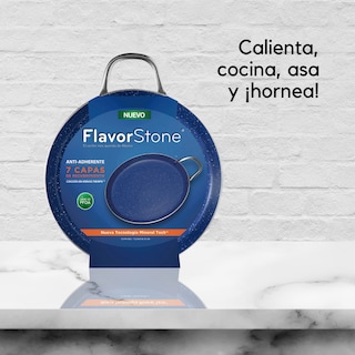 Foto 6 | Comal Antiadherente Flavorstone Redondo 30 Cm Azul