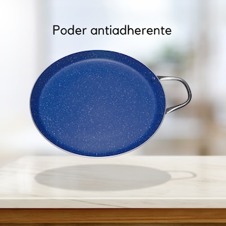 Foto 7 | Comal Antiadherente Flavorstone Redondo 30 Cm Azul