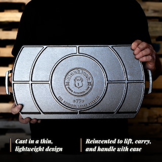 Foto 3 | Estufa Doble De Hierro Fundido Griddle Lodge Blacklock, 25 X 50 Cm - Venta Internacional.