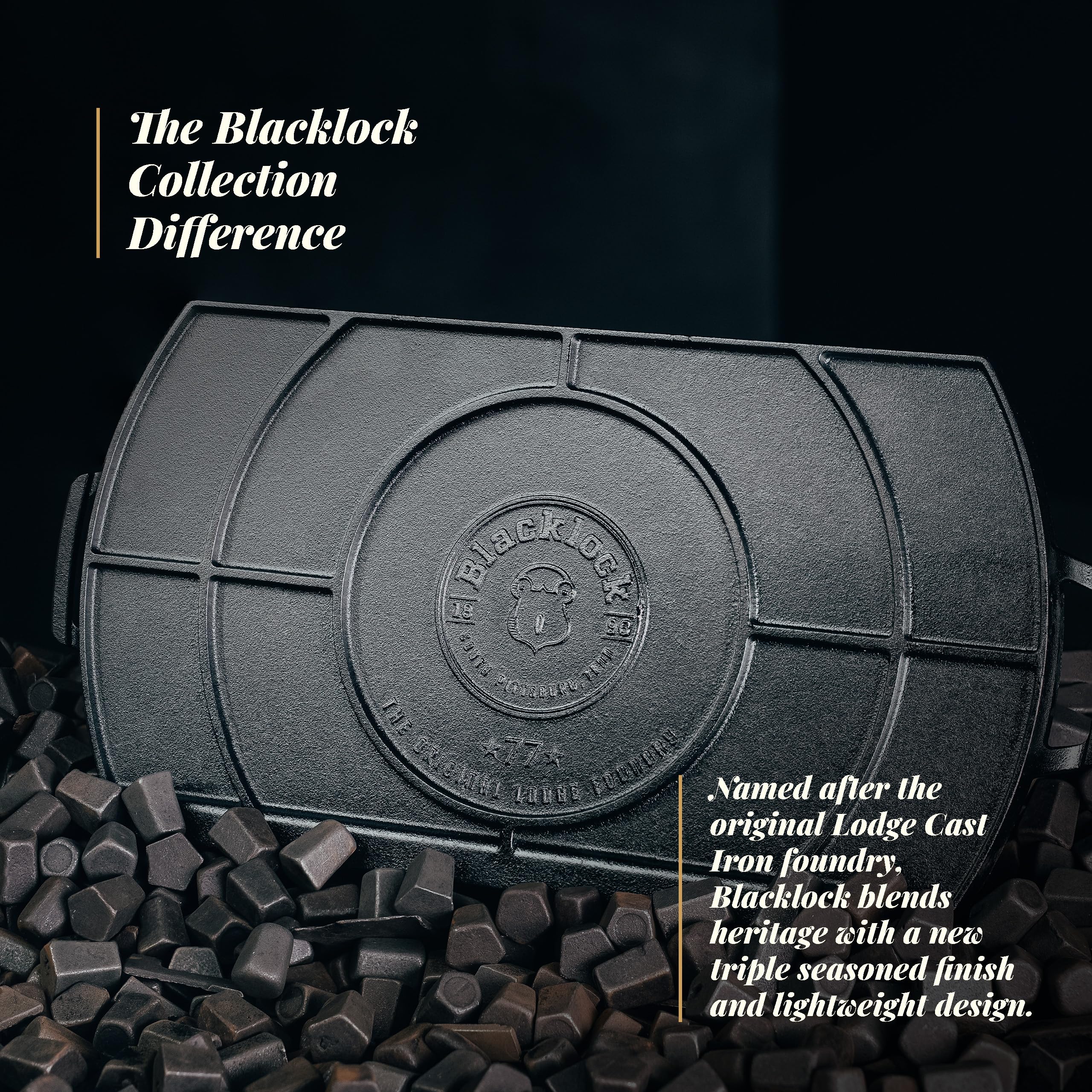 Foto 6 pulgar | Estufa Doble De Hierro Fundido Griddle Lodge Blacklock, 25 X 50 Cm - Venta Internacional.