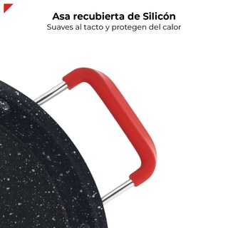 Foto 8 | Comal Bogner 28 cm de Acero Inoxidable Antiadherente Asa Silicón Bpp28