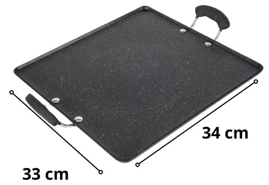 Foto 4 | Xtellar Comal De Alta Calidad Cuadrado Antiadherente Negro 33x34cm Para Inducción