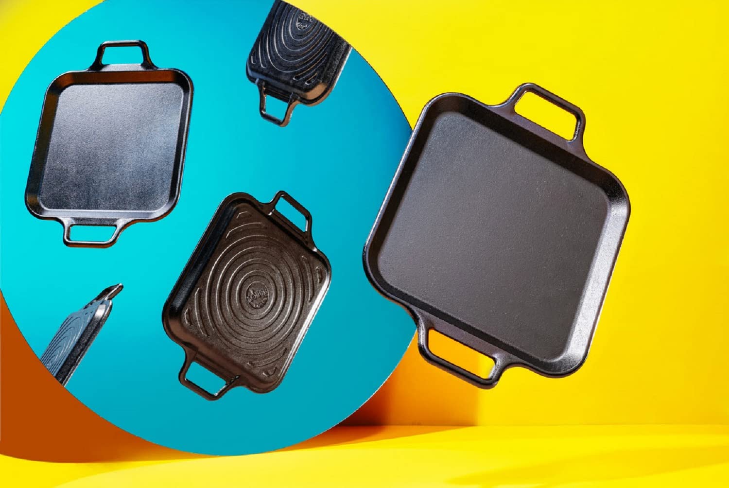Foto 4 pulgar | Griddle Lodge Bold De Hierro Fundido Sazonado De 30 Cm Con Asas Circulares - Venta Internacional.