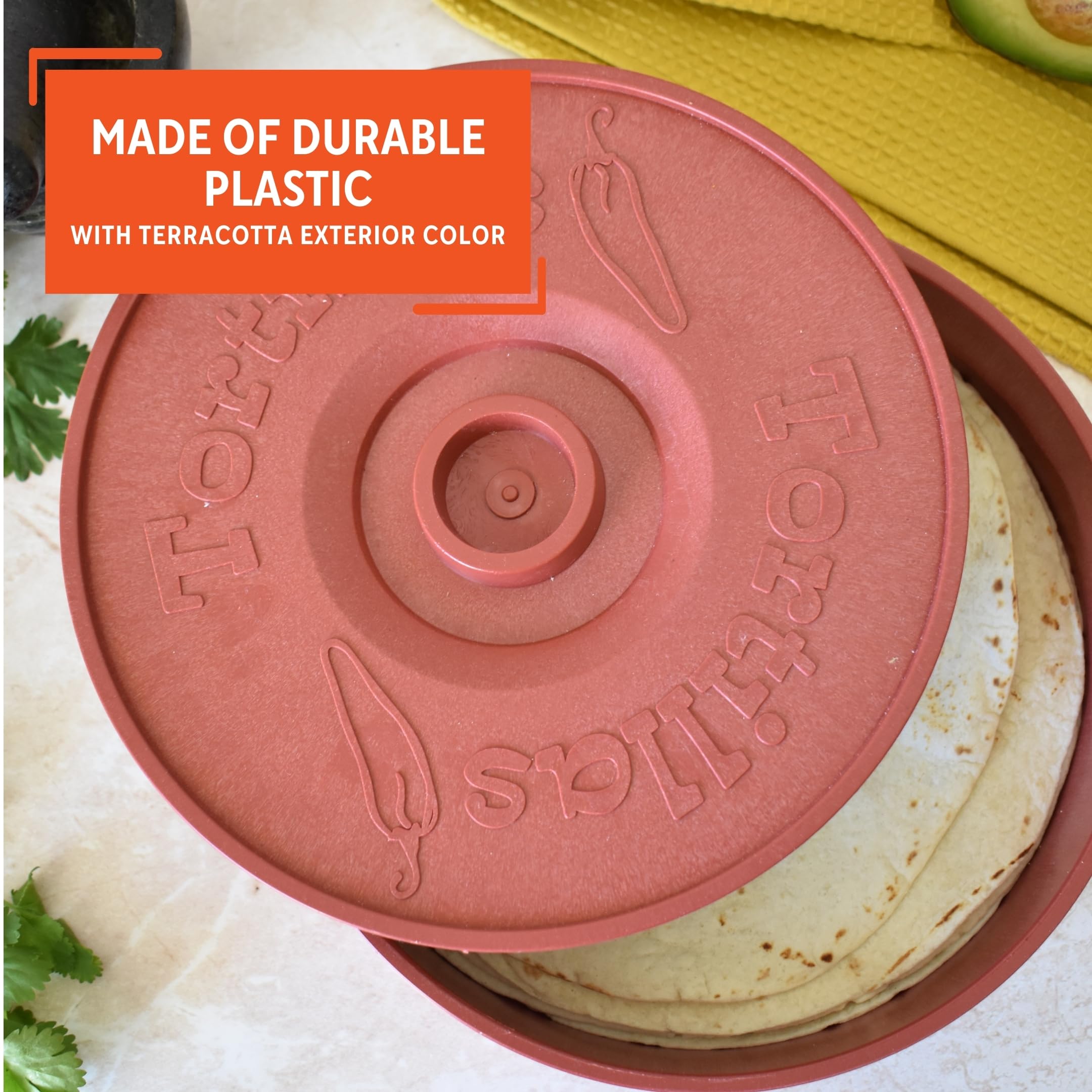 Foto 4 pulgar | Calentador De Tortillas Imusa, Terracota, 20 Cm De Capacidad, 8 Pulgadas - Venta Internacional.