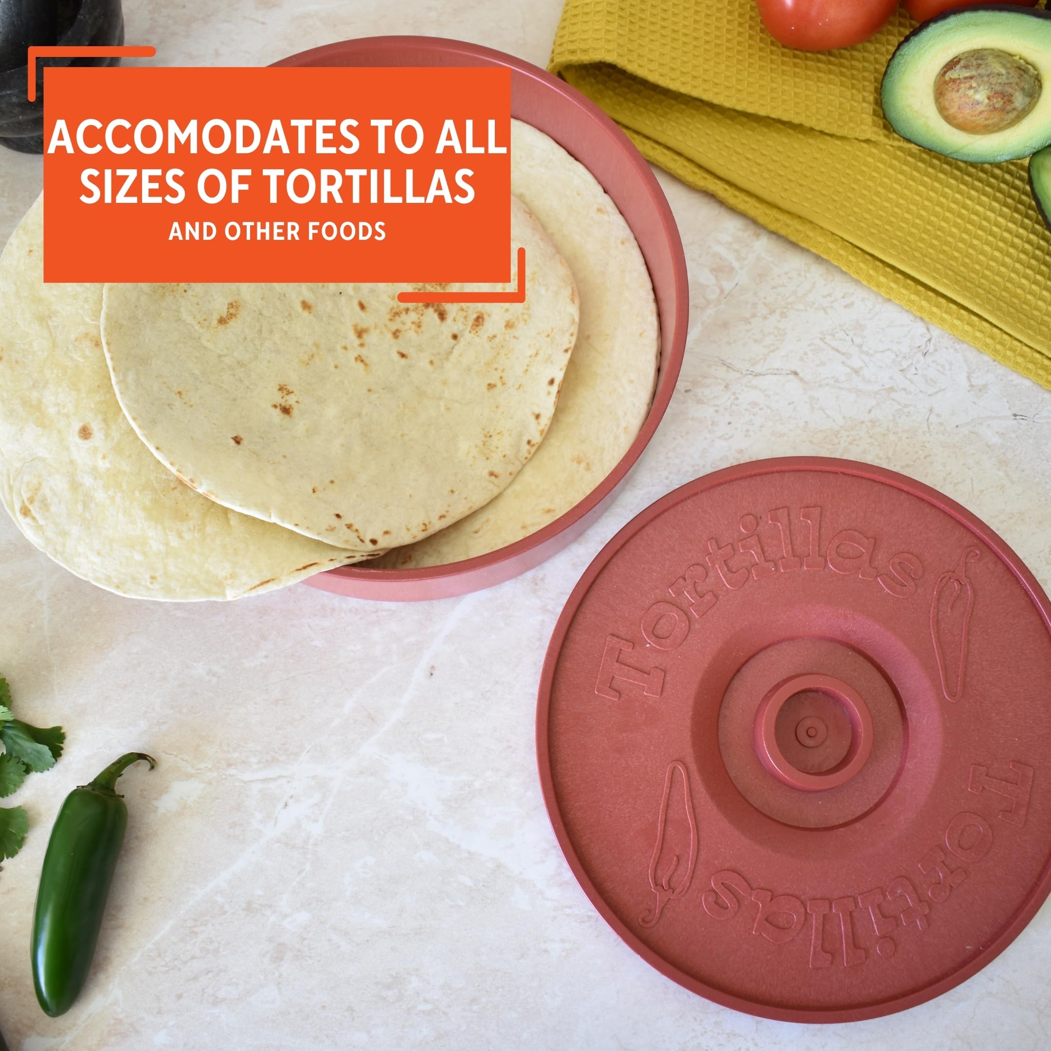 Foto 4 | Calentador De Tortillas Imusa, Terracota, 20 Cm De Capacidad, 8 Pulgadas - Venta Internacional.
