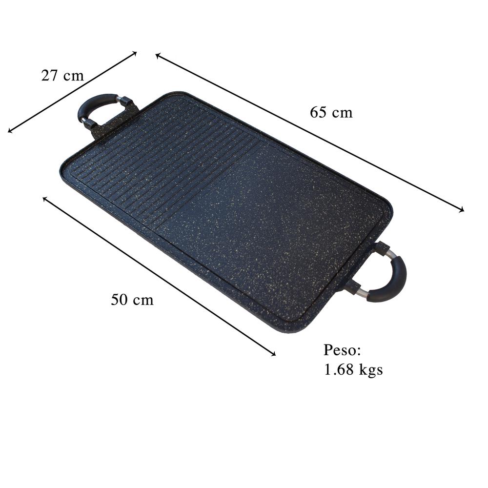 Foto 8 | Sarten Plancha Grill De Aluminio Fundido Antiadherente 65x27cm