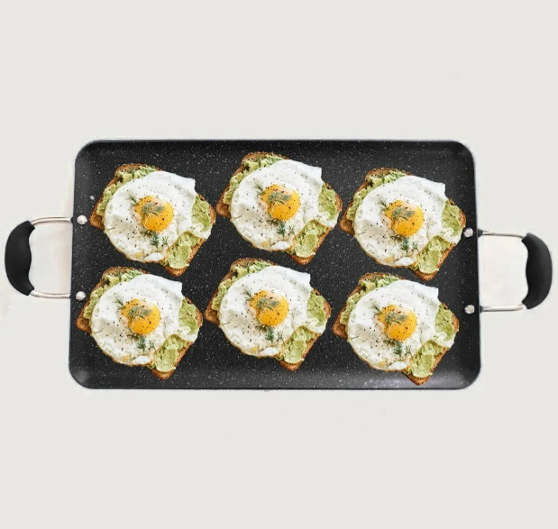 Foto 4 pulgar | Sartén Xtellar Doble Premium Antiadherente Mármol De 48x29cm  Óptimo Para Cocina Saludable En Color Chic Negro