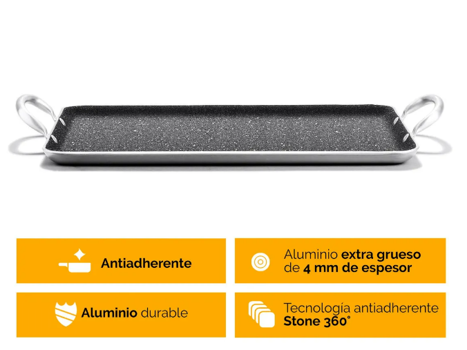 Foto 3 pulgar | Xtellar Charola De Cocción 4 Mm Antiadherente – Óptima Distribución De Calor Para Una Cocina Superior