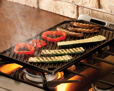 Foto 5 | Hierro Fundido Reversible Grill/griddle Lodge 24 X 43 Cm Presazonado - Venta Internacional.