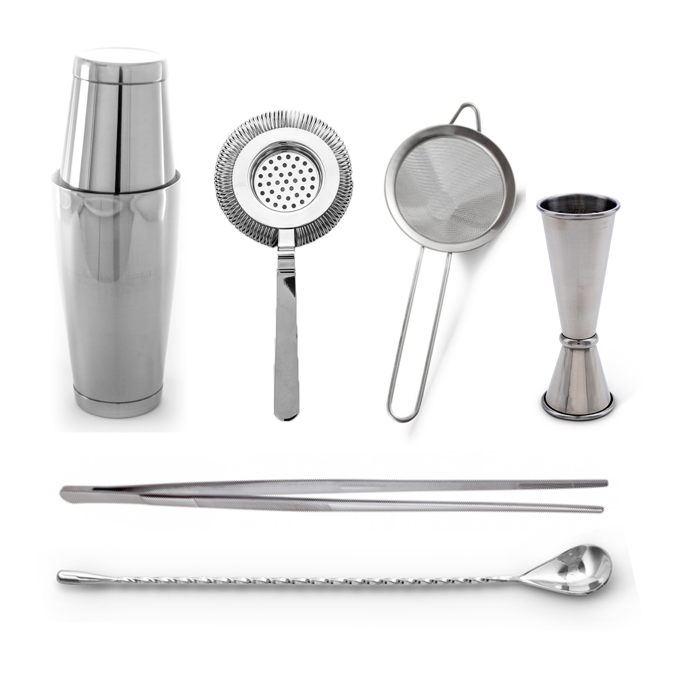 Kit Coctelería Deluxe Pineapple Tools Plata