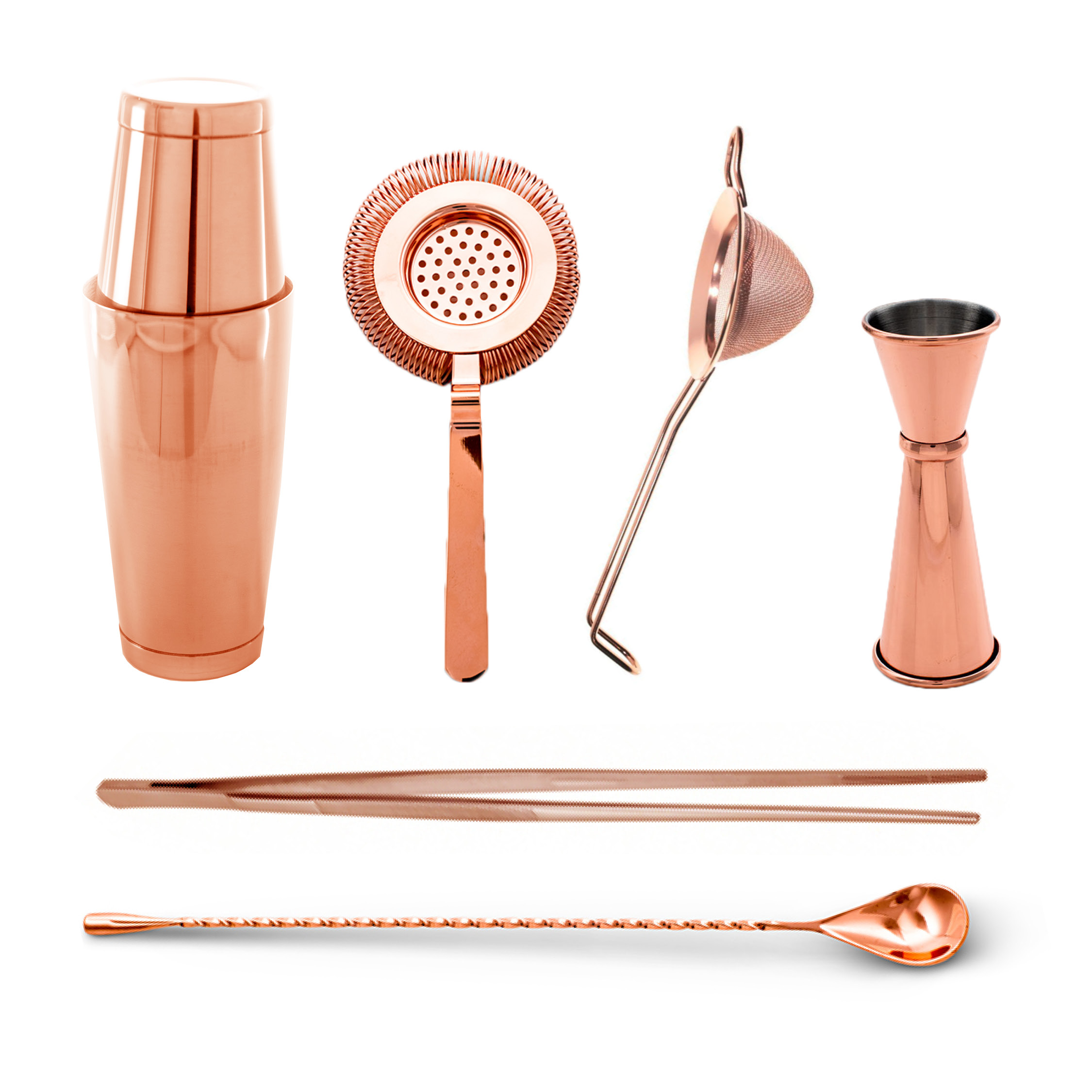 Kit Coctelería Deluxe Pineapple Tools Cobre