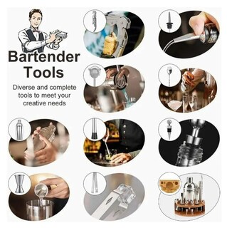 Foto 3 | Xtellar Kit Bar Cóctel 12 Pz Barman Jigger Destapador Utensilios
