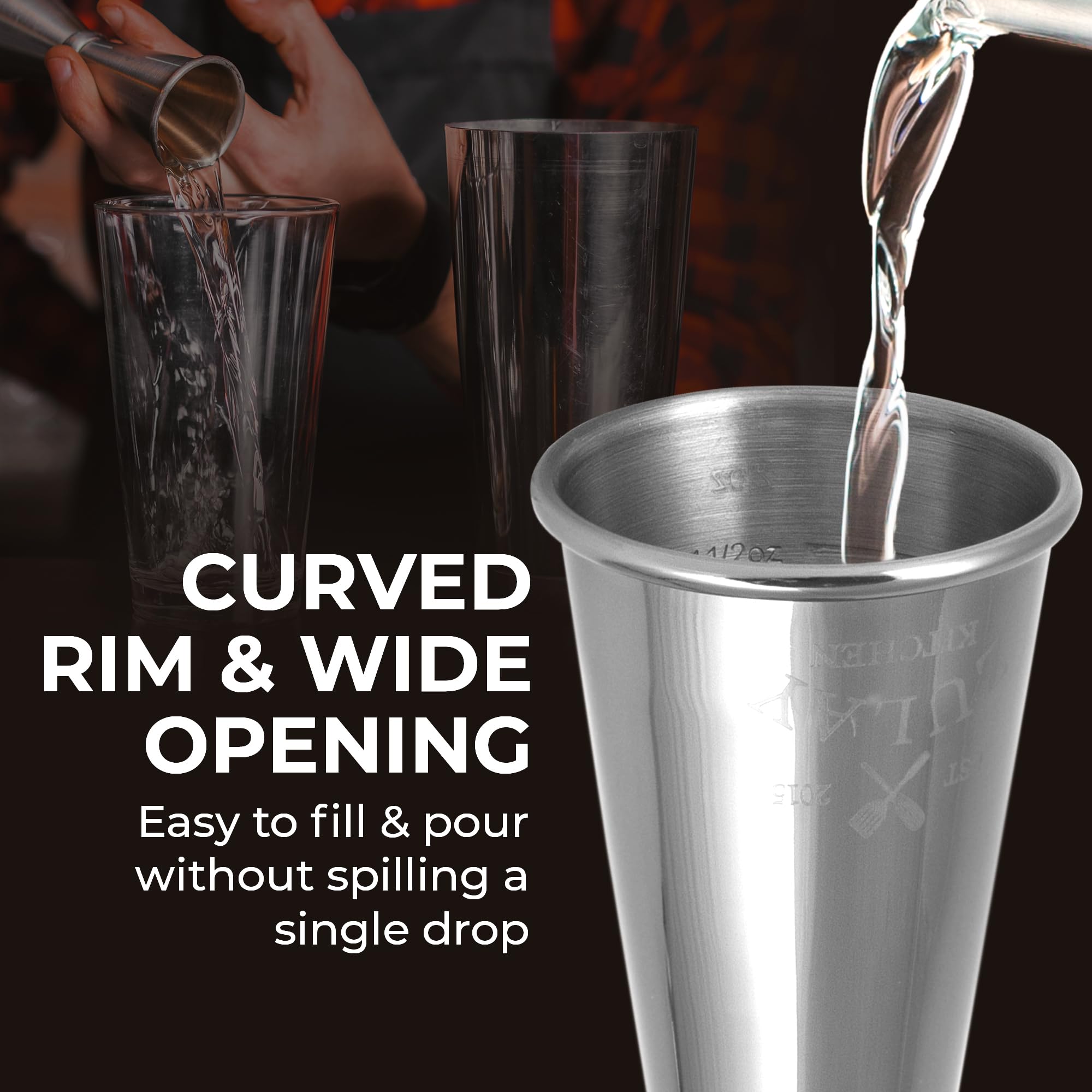 Foto 5 | Cóctel De Cocina Shot Measure Jigger Zulay, 60 Ml, 30 Ml, Acero Inoxidable - Venta Internacional.
