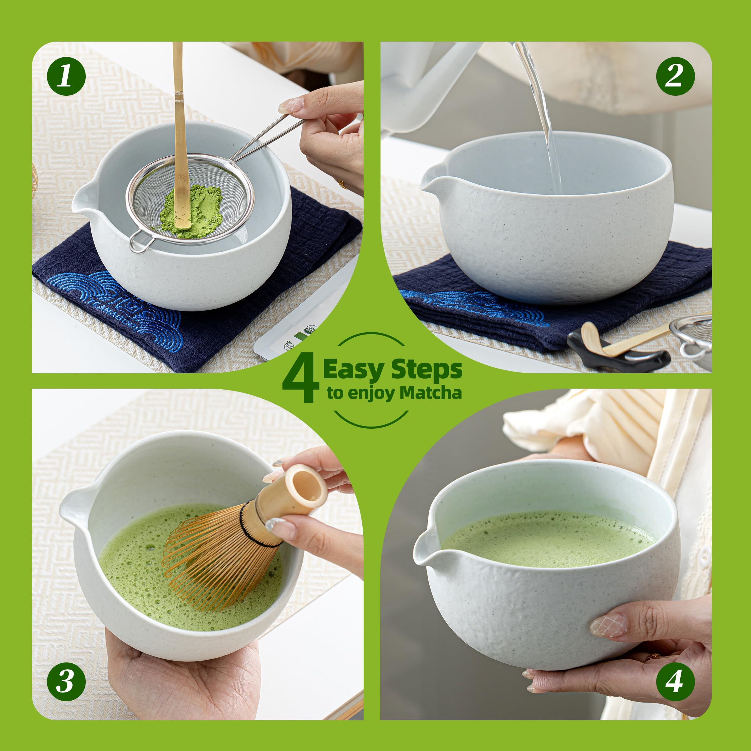 Foto 6 pulgar | Set De Batidores Para Matcha Teanagoo, 7 Unidades, Con Cuenco De 510 Ml, Batidor Y Cuchara - Venta Internacional.