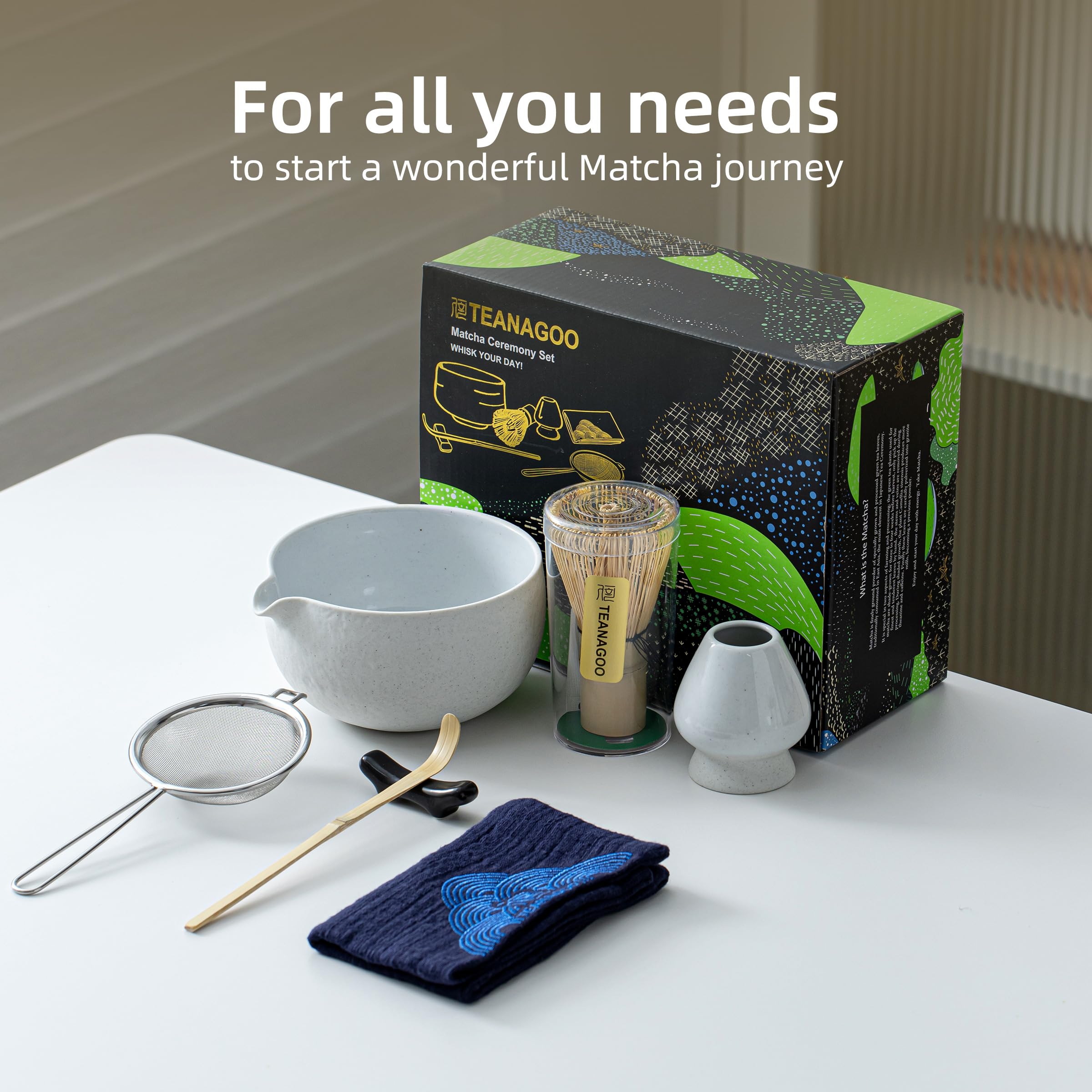 Foto 8 pulgar | Set De Batidores Para Matcha Teanagoo, 7 Unidades, Con Cuenco De 510 Ml, Batidor Y Cuchara - Venta Internacional.