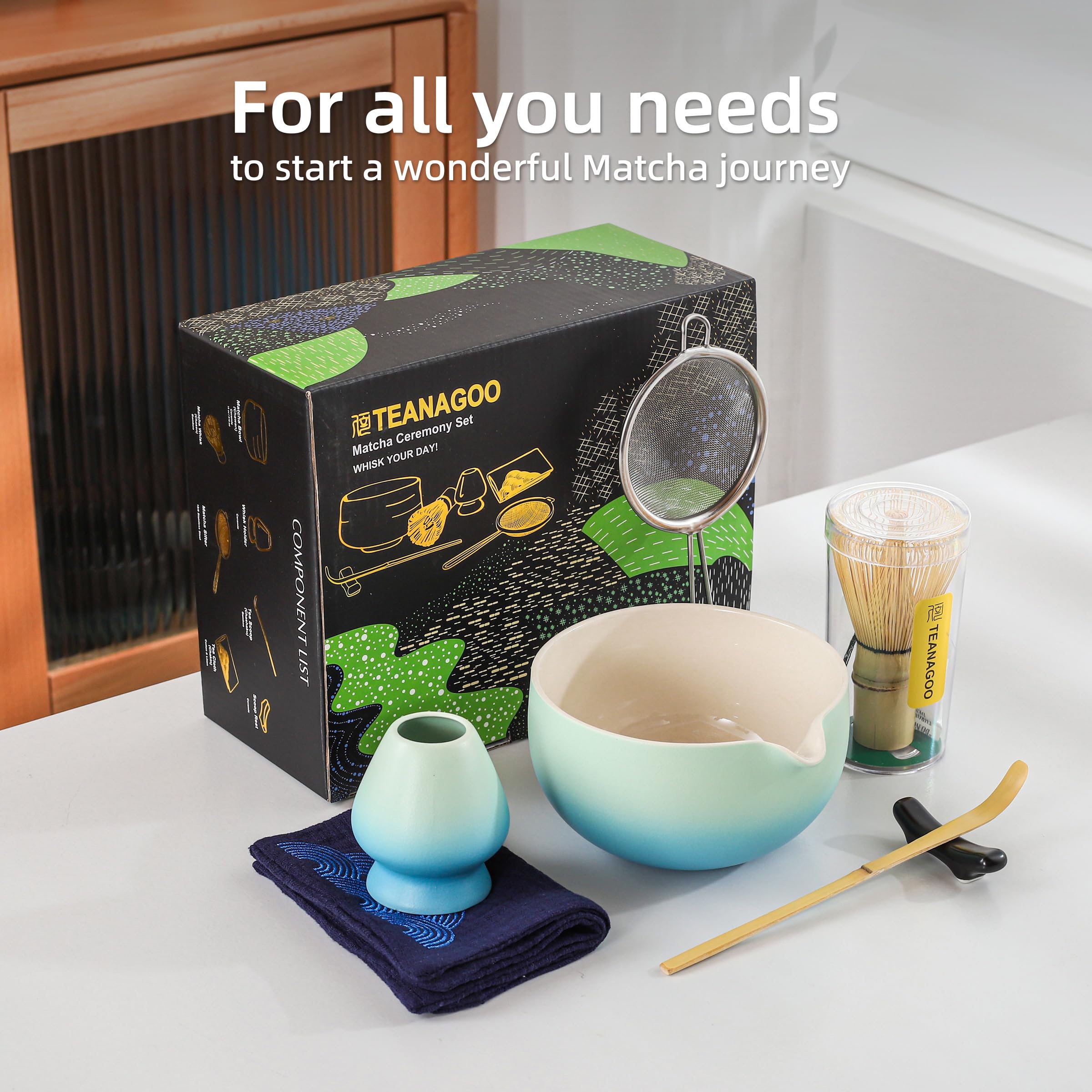 Foto 4 pulgar | Set De Batidores Para Matcha Teanagoo Blue Con Cuenco De 510 Ml  Batidor Y Cuchara - Venta Internacional.