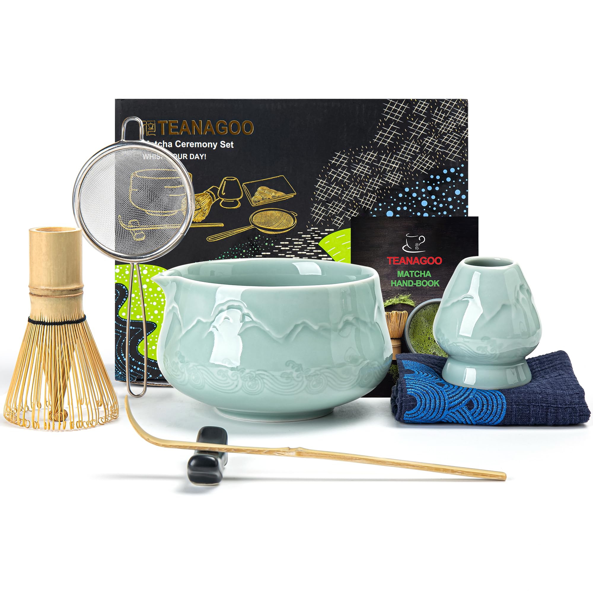 Foto 1 | Juego De Batidores Para Matcha Teanagoo  Cuenco De Cerámica Azul  560 Ml  7 Unidades - Venta Internacional.