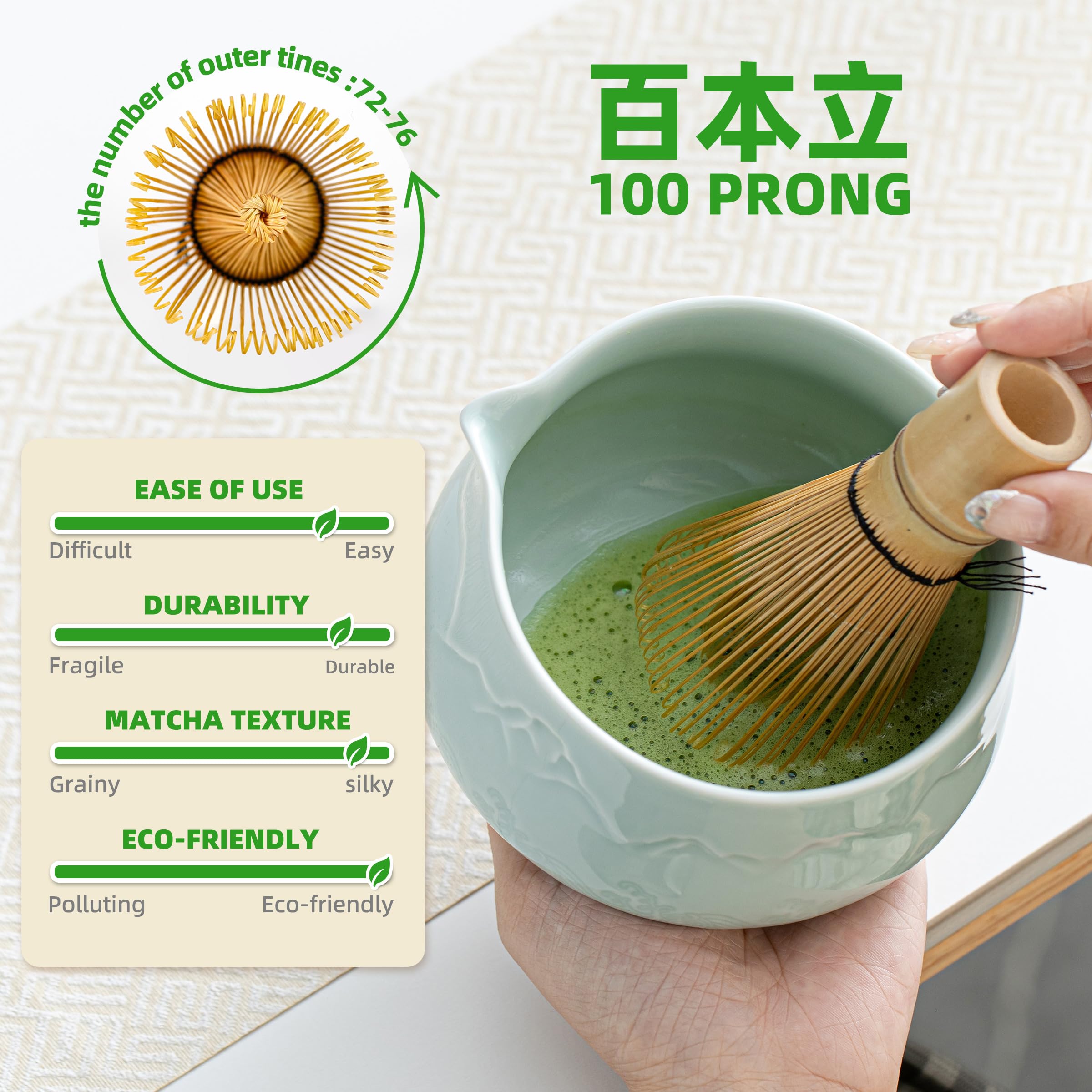Foto 5 pulgar | Juego De Batidores Para Matcha Teanagoo  Cuenco De Cerámica Azul  560 Ml  7 Unidades - Venta Internacional.