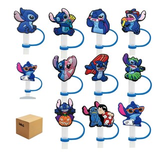 Foto 1 | Tapa Para Popote Desechables Biodegradables De Stitch 11pcs Lab.g Azul