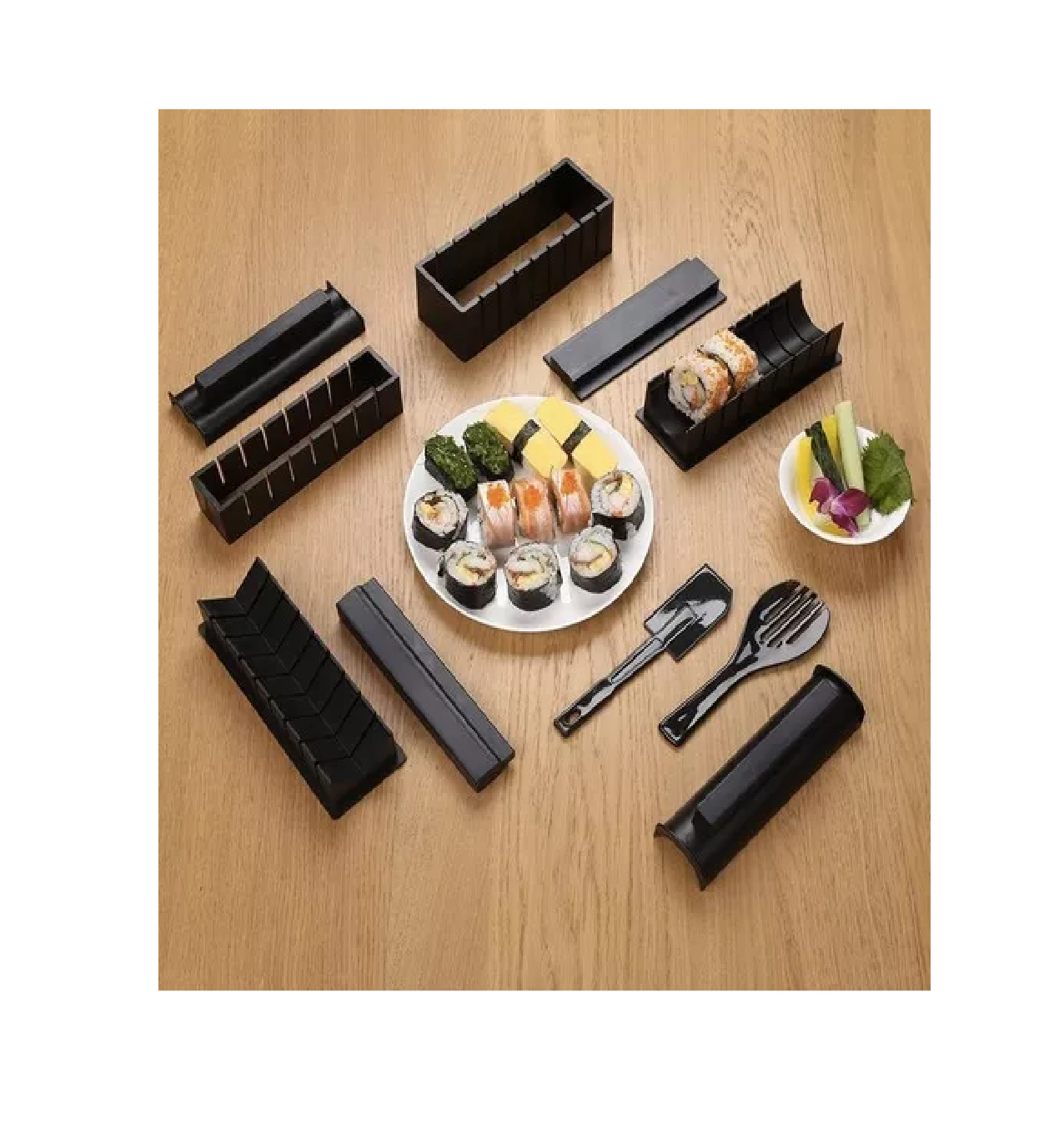 Foto 5 pulgar | Kit de Moldes para Hacer Sushi 10 Piezas Negro