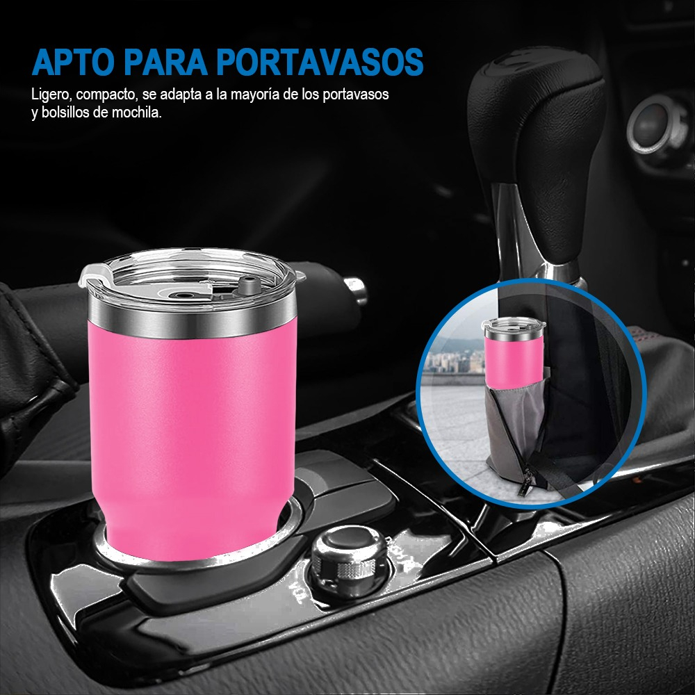 Foto 4 pulgar | Vaso Térmico Portátil De 30oz Acero Inoxidable Rosa Fuerte