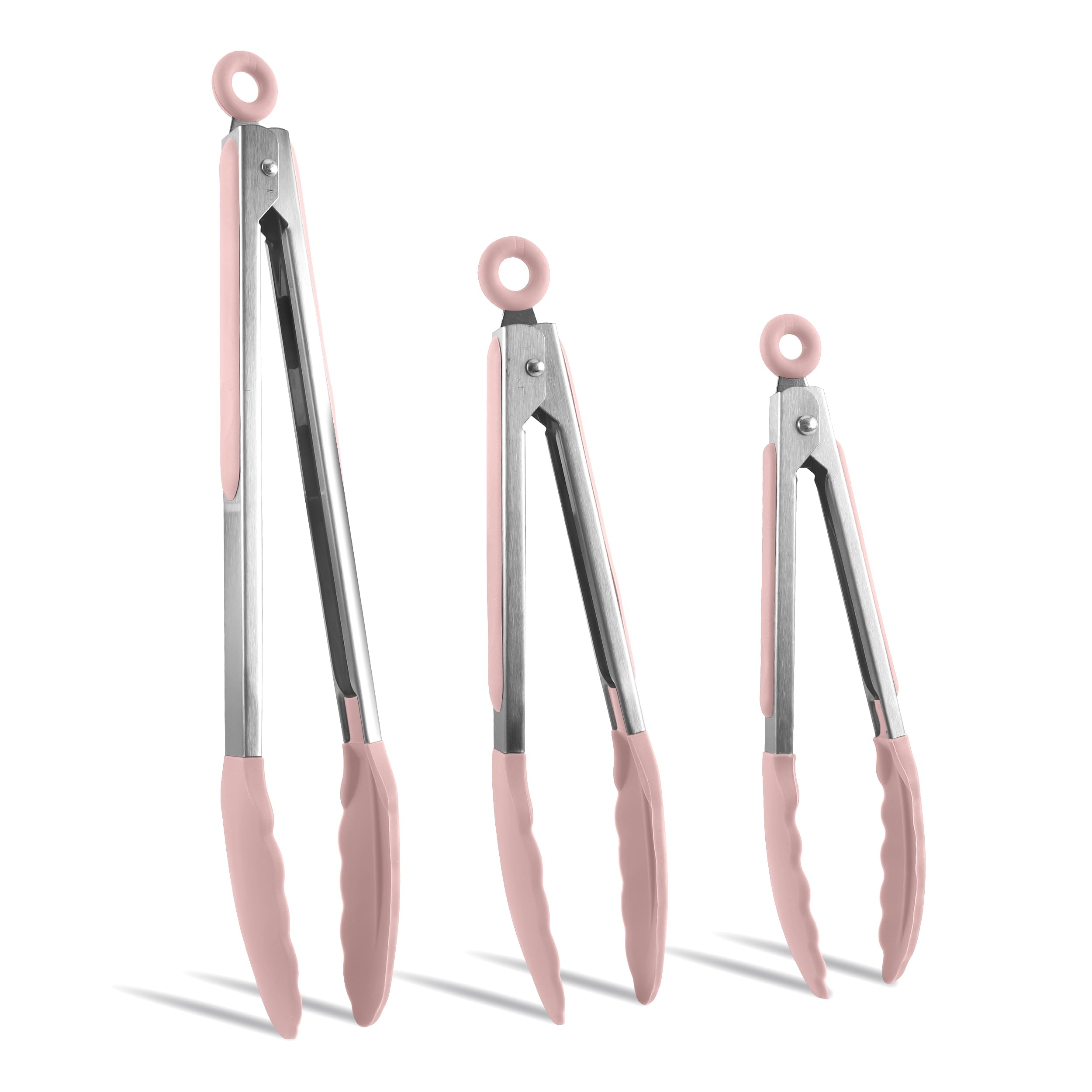 Set De Pinzas Cook With Color De Acero Inoxidable Y Silicona, Color Rosa - Venta Internacional.