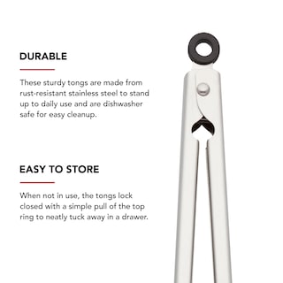 Foto 4 | Pinzas Kitchenaid De Acero Inoxidable Con Bordes Festoneados, 18 Cm X 23 Cm - Venta Internacional.