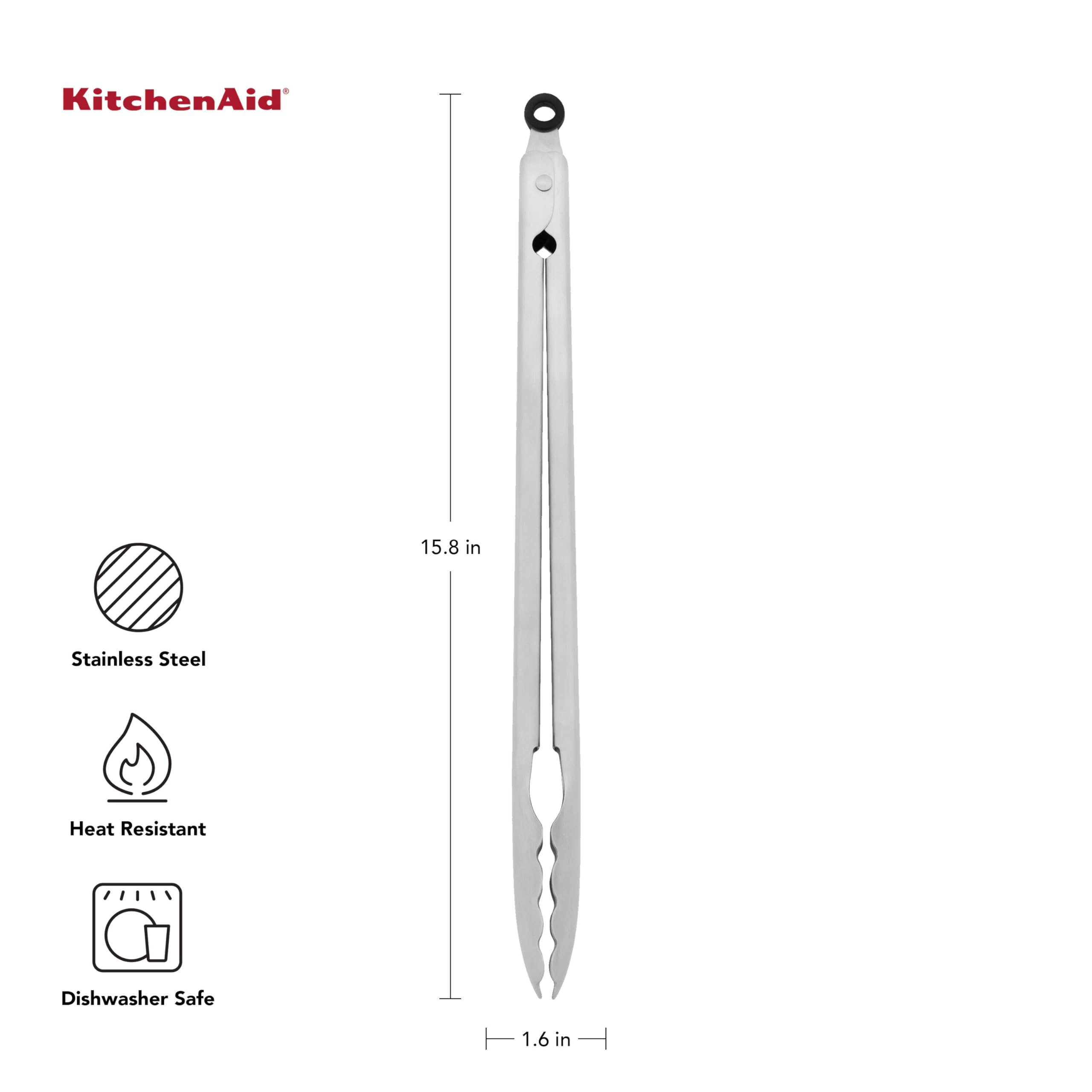 Foto 3 pulgar | Pinzas Kitchenaid De Acero Inoxidable De 35 Cm De Largo - Venta Internacional.