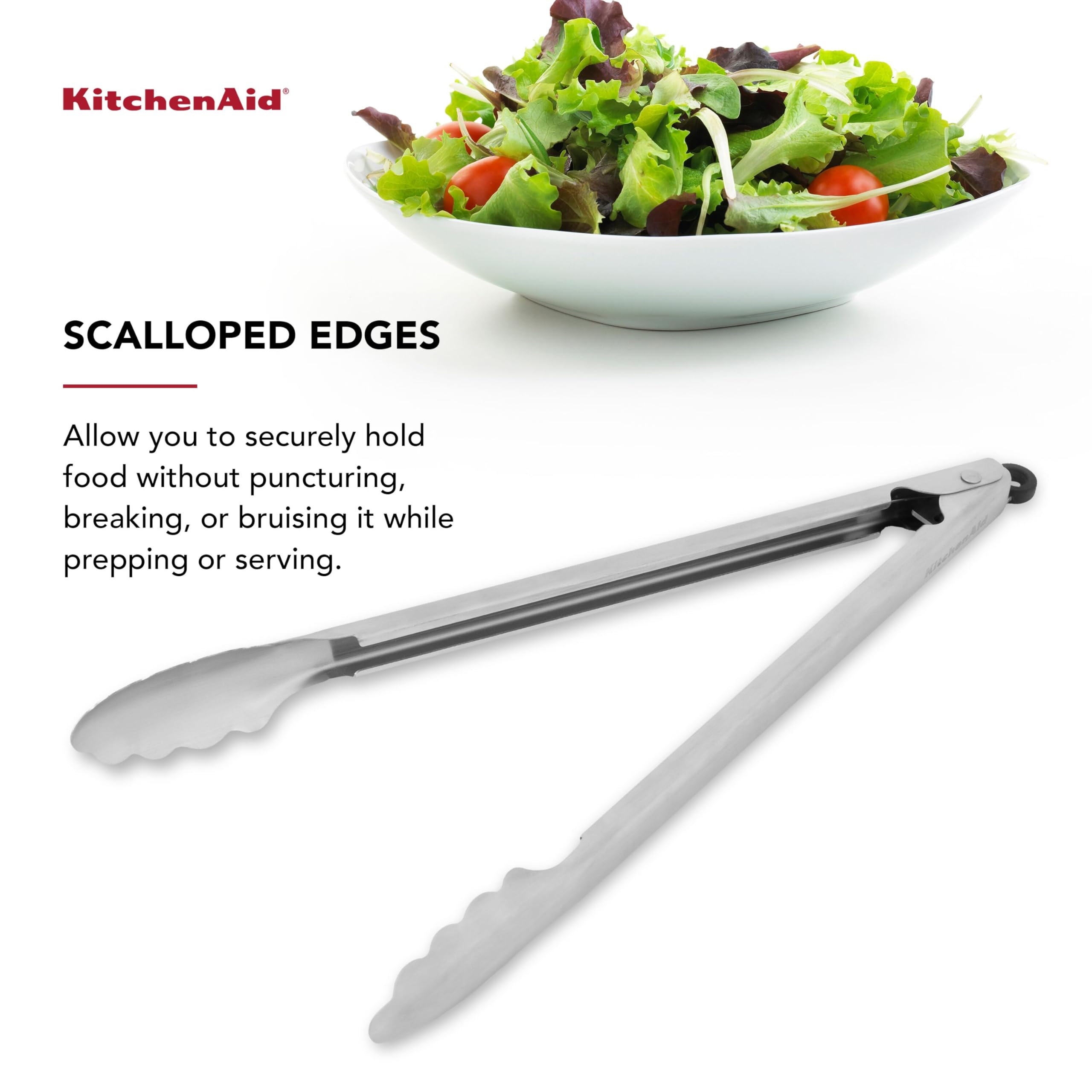 Foto 4 pulgar | Pinzas Kitchenaid De Acero Inoxidable De 35 Cm De Largo - Venta Internacional.