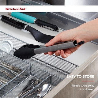 Foto 6 | Pinzas Kitchenaid De Acero Inoxidable Con Punta De Silicona, 23 Cm, Color Negro - Venta Internacional.