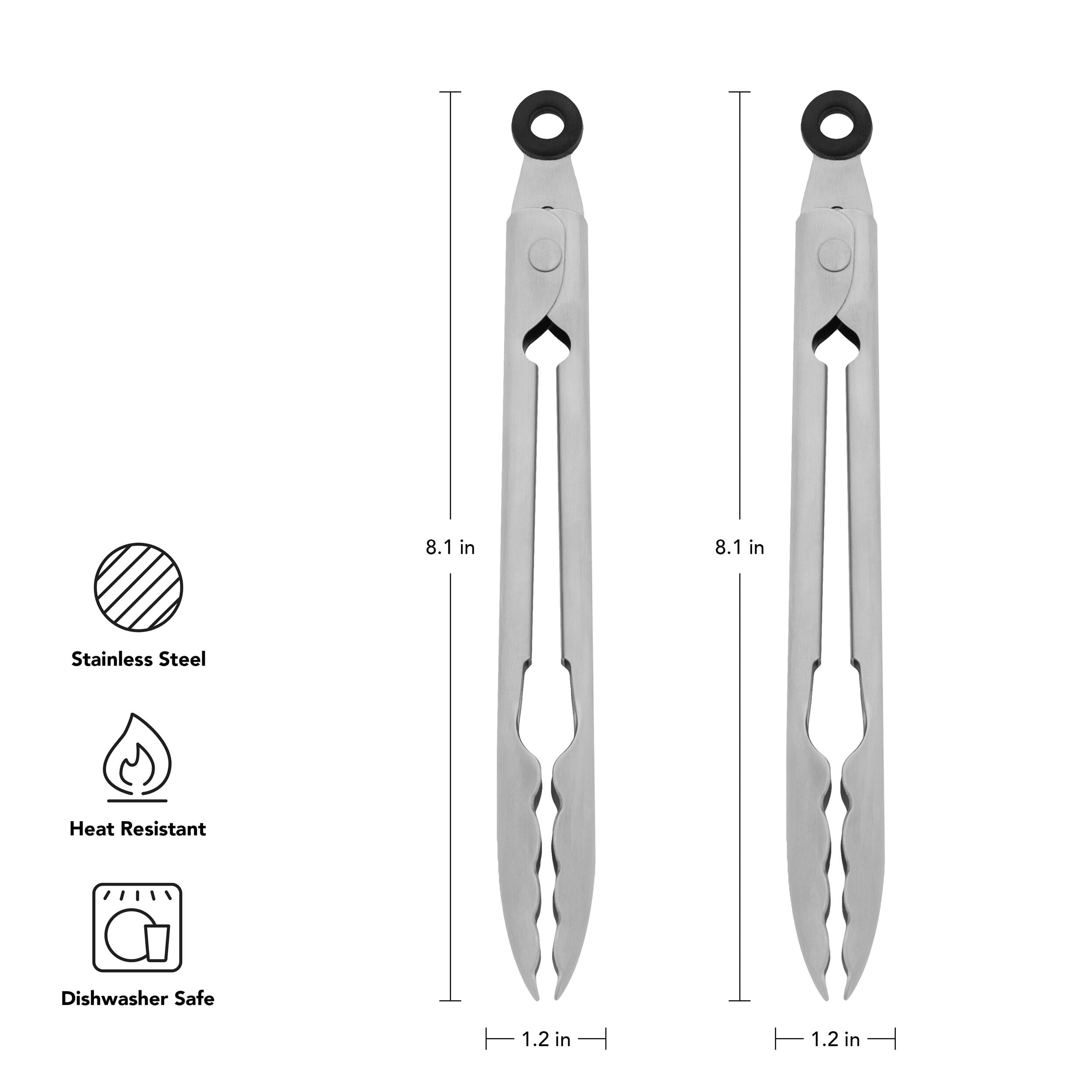 Foto 3 pulgar | Pinzas Kitchenaid De Acero Inoxidable Con Bordes Festoneados De 18 Cm, Color Plateado - Venta Internacional.