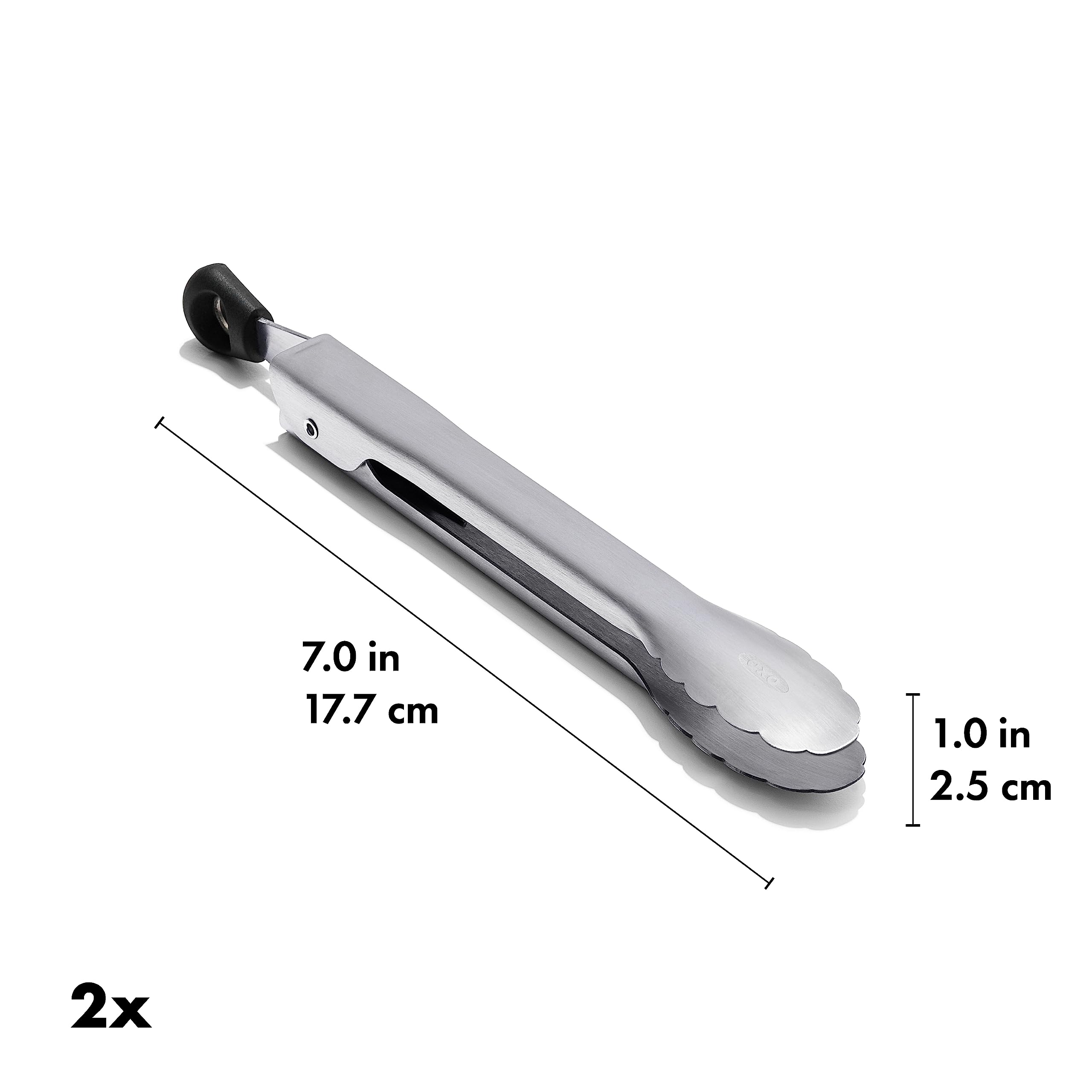 Foto 7 pulgar | Pinzas Oxo Good Grips De Acero Inoxidable Mini De 18 Cm, Paquete De 2 - Venta Internacional.