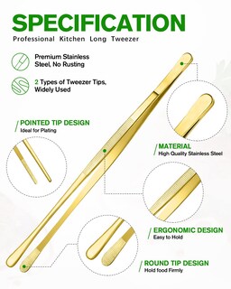 Foto 2 | Pinzas Para Pinzas Bundlepro, Finas, Largas, 30 Cm Y 25 Cm, Acero Inoxidable - Venta Internacional.