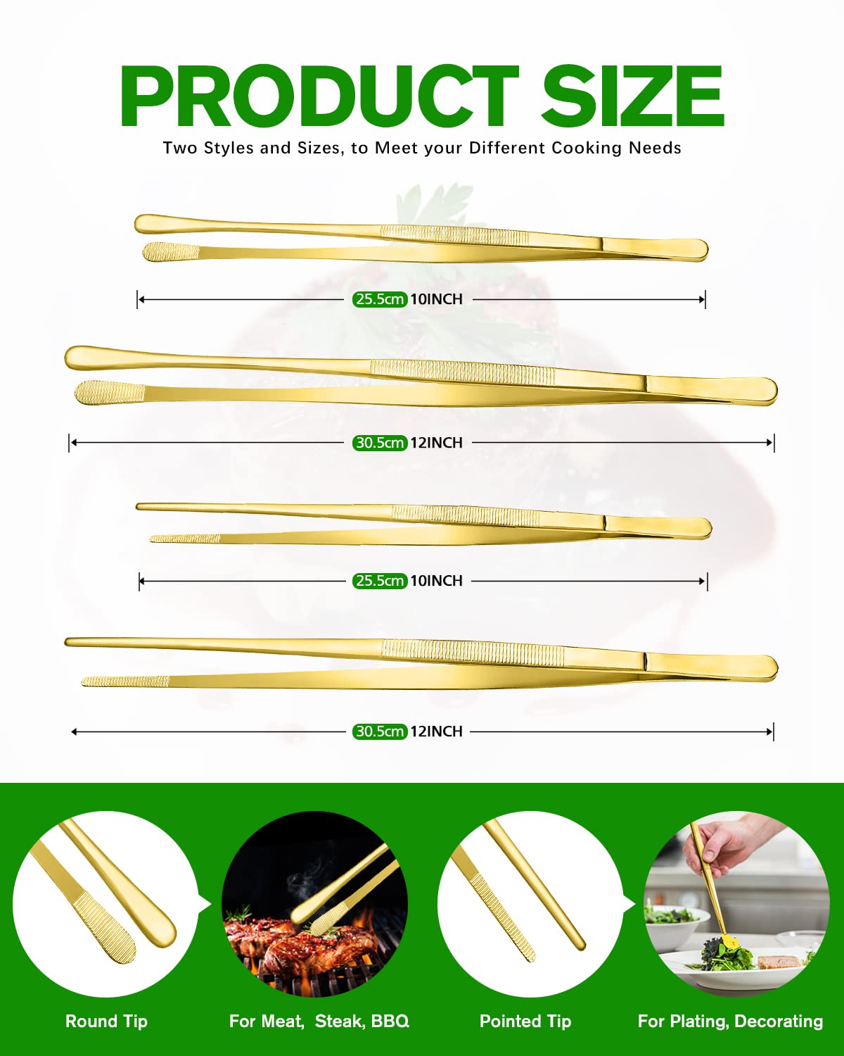 Foto 4 | Pinzas Para Pinzas Bundlepro, Finas, Largas, 30 Cm Y 25 Cm, Acero Inoxidable - Venta Internacional.