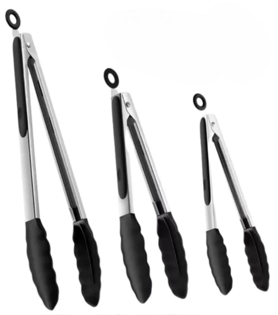 Foto 2 pulgar | Xtellar Pinzas Profesionales De Cocina De Acero Inoxidable Y Silicona  Juego De 3
