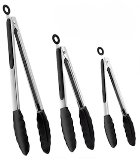 Foto 1 | Xtellar Pinzas Profesionales De Cocina De Acero Inoxidable Y Silicona Juego De 3