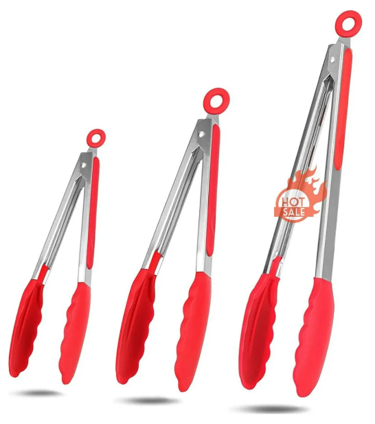 Foto 3 pulgar | Xtellar Pinzas Profesionales De Cocina De Acero Inoxidable Y Silicona  Juego De 3