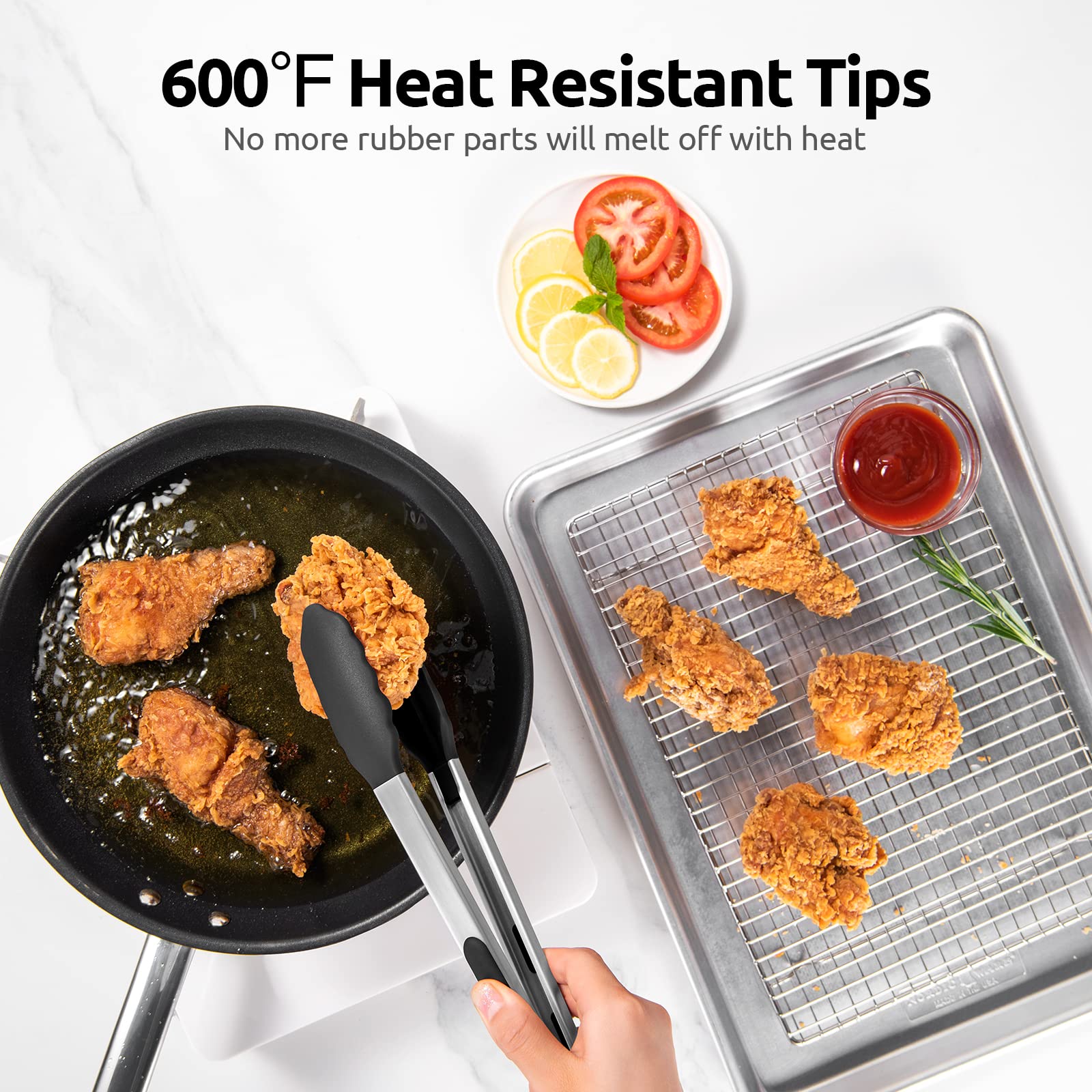 Foto 3 | Pinzas De Cocina U-taste De 30 Cm Grandes De Silicona Con Acero Inoxidable - Venta Internacional.